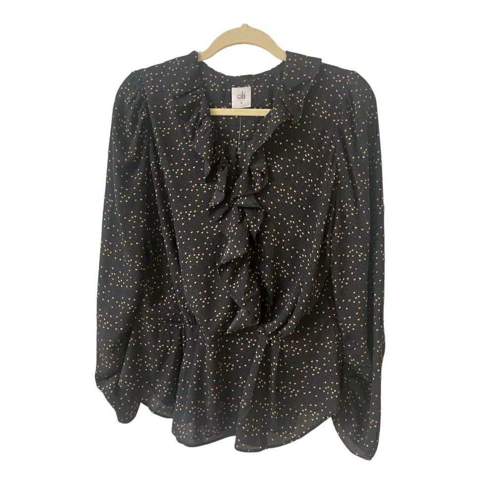 CAbi Eros blouse style # 4154 heart print sz Medium
